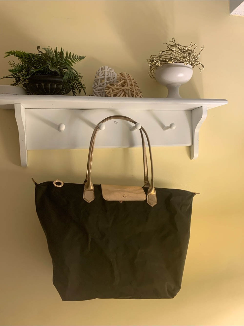 Bath & Body Works Black Tote with Gold Accents